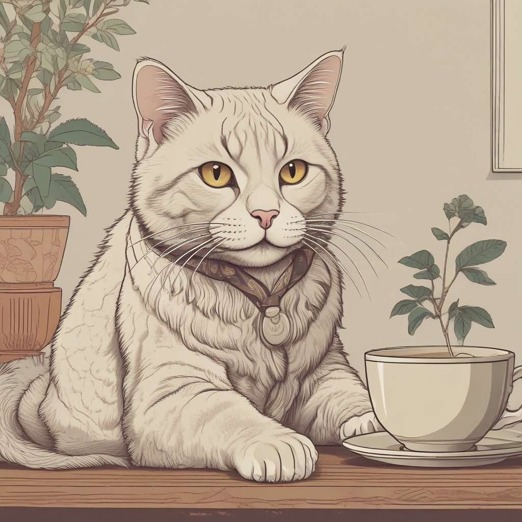 茶色い猫